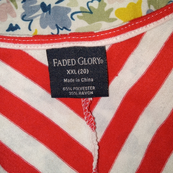 ♥️♥️🤍 NWT Faded Glory Striped Top (1) No Boundaries Sweater (1) XXL Juniors Lot - Picture 4 of 8